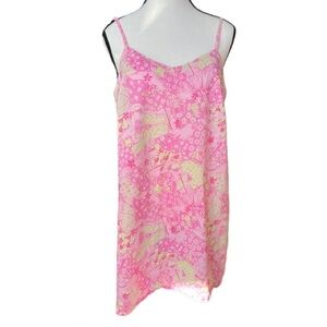 Lilly Pulitzer White Label 100% Cotton Beach Blanket Bingo Nightgown Sz Medium